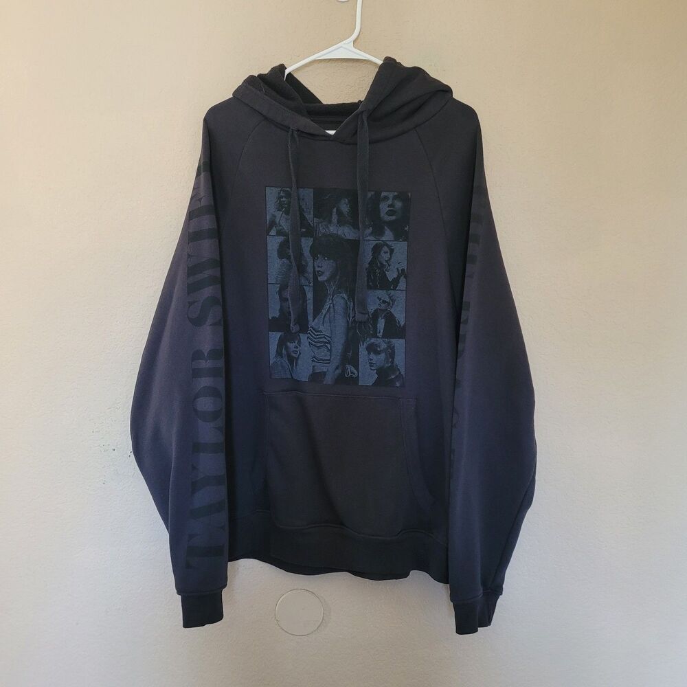 Taylor Swift The Eras Tour Hoodie Size Large US Dates Official Merch Logo Flaw